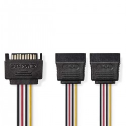 CABLE ALIMENTACION DOBLE SATA 15cm