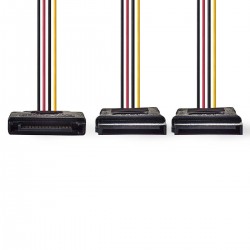 CABLE ALIMENTACION DOBLE SATA 15cm