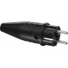 CONECTOR SCHUKO MACHO GOMA NEGRO RECTO