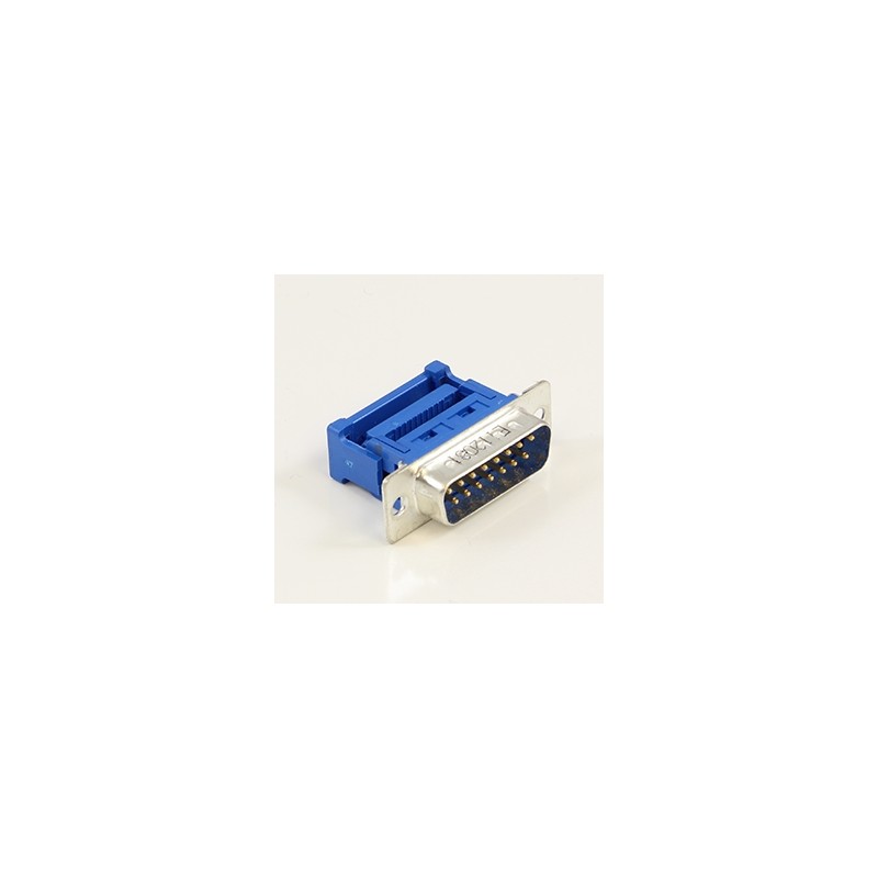 CONECTOR SUB-D 15  MACHO CABLE PLANO AZU