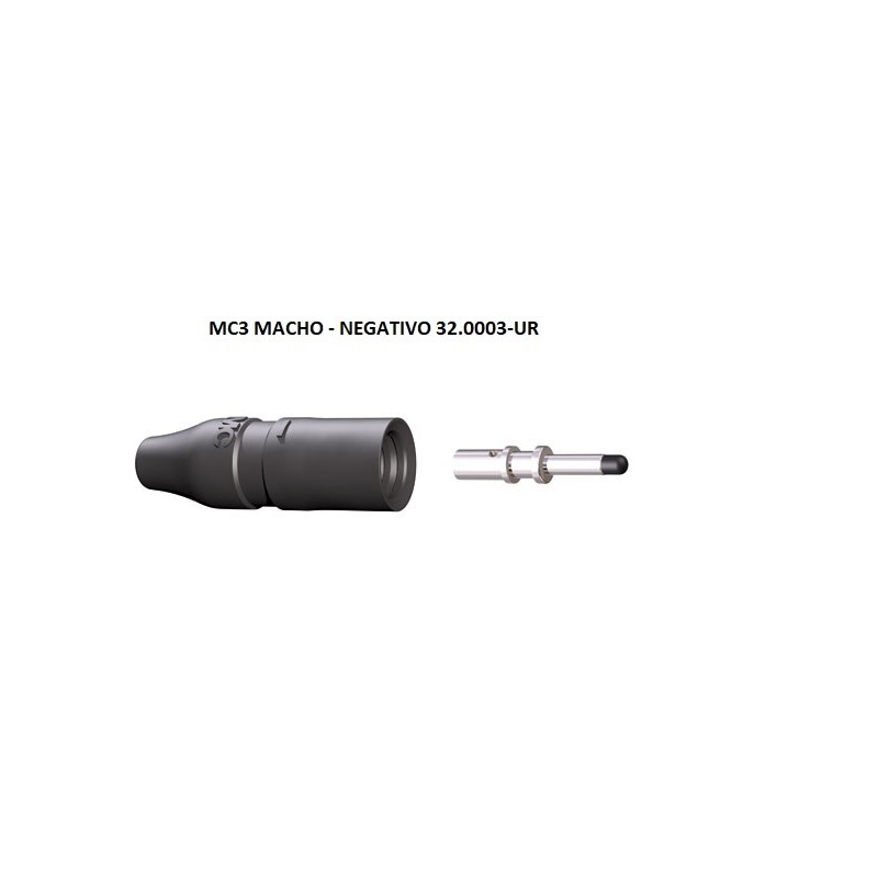 CONECTOR MC3 MACHO 4mm AEREO - NEGATIVO