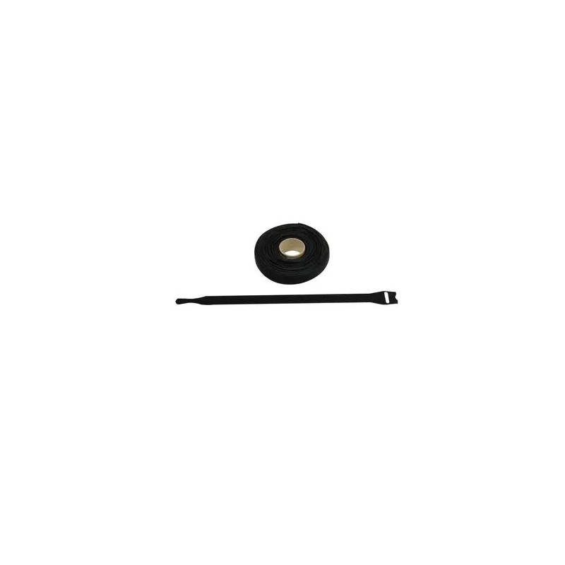 BRIDA DE VELCRO 300X25mm NEGRA 25u OJAL