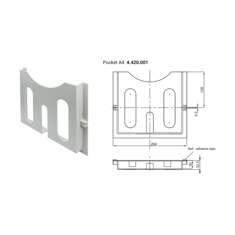BANDEJA PORTA DOCUMENTOS RACK 26x25x3cm