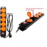 REGLETA 5 TOMAS SCHUKO+INT+TAPA NEGRA1,5