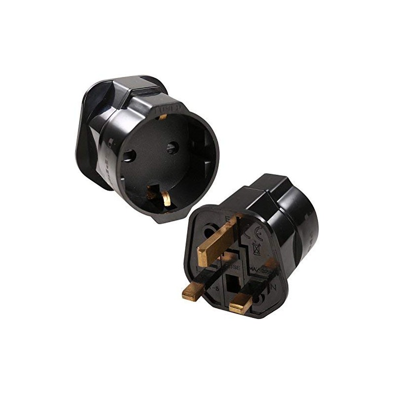 ADAPTADOR DE EUROPA A UK NEGRO CON TT