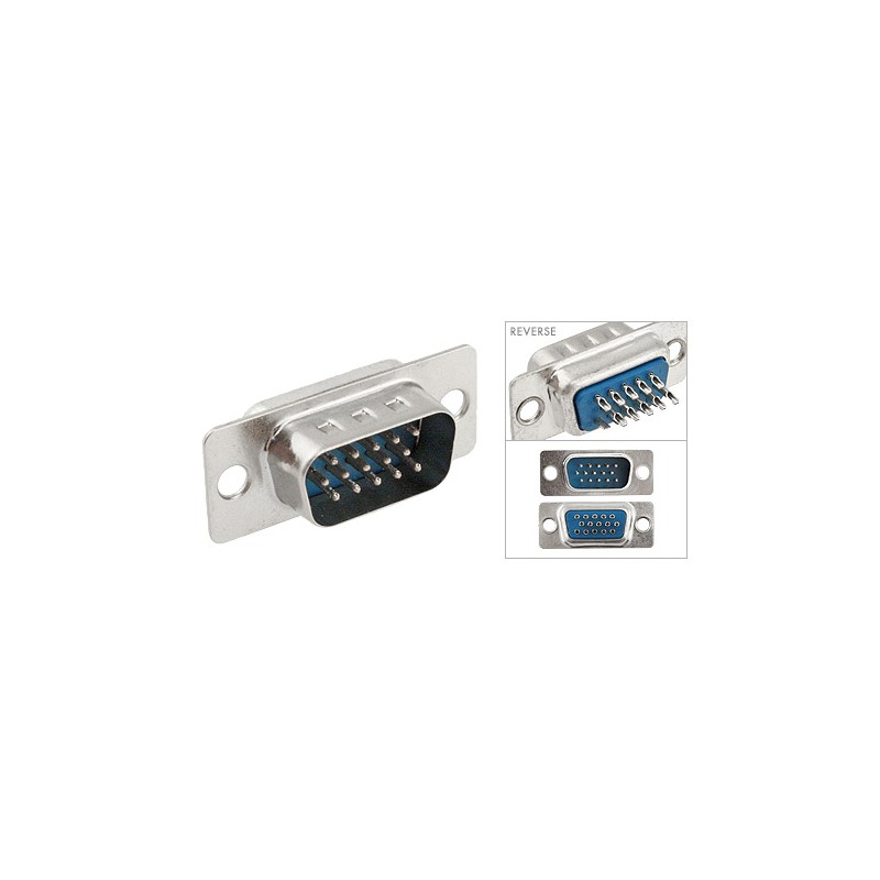 CONECTOR SUB-D 15 HD VGA MACHO SOLDAR