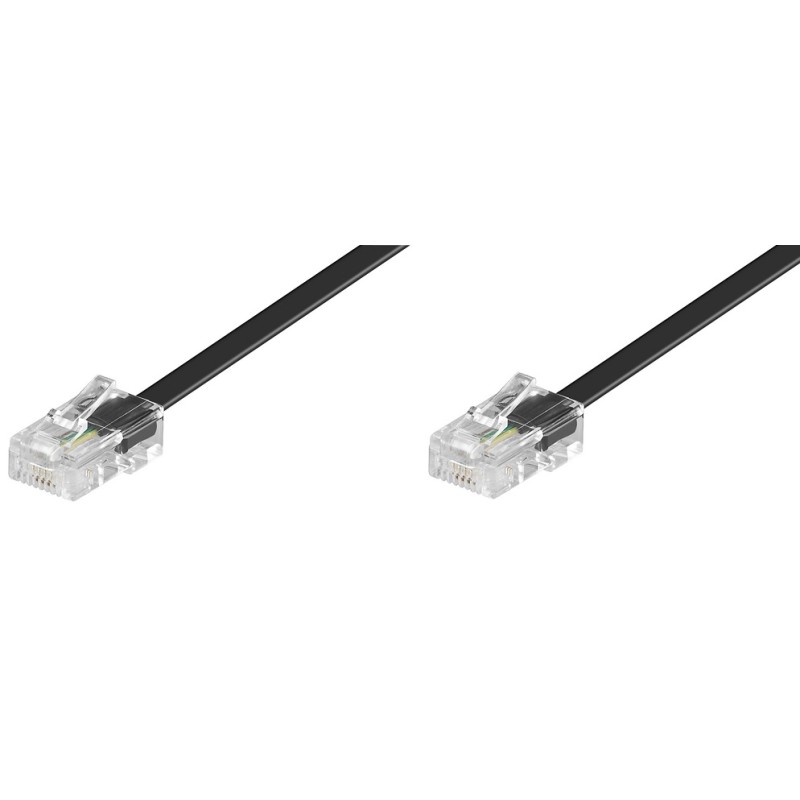 CABLE TELEFONICO RJ45 (4P)M-M 1M NEGRO