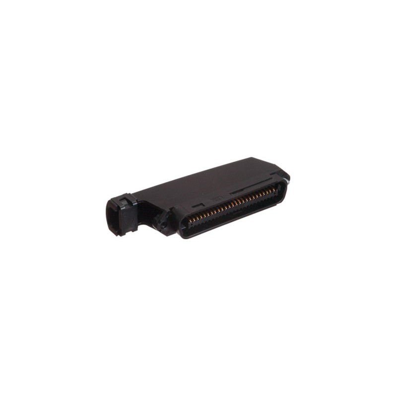 CONECTOR TELCO 50P MACHO CODO 90º NEGRO