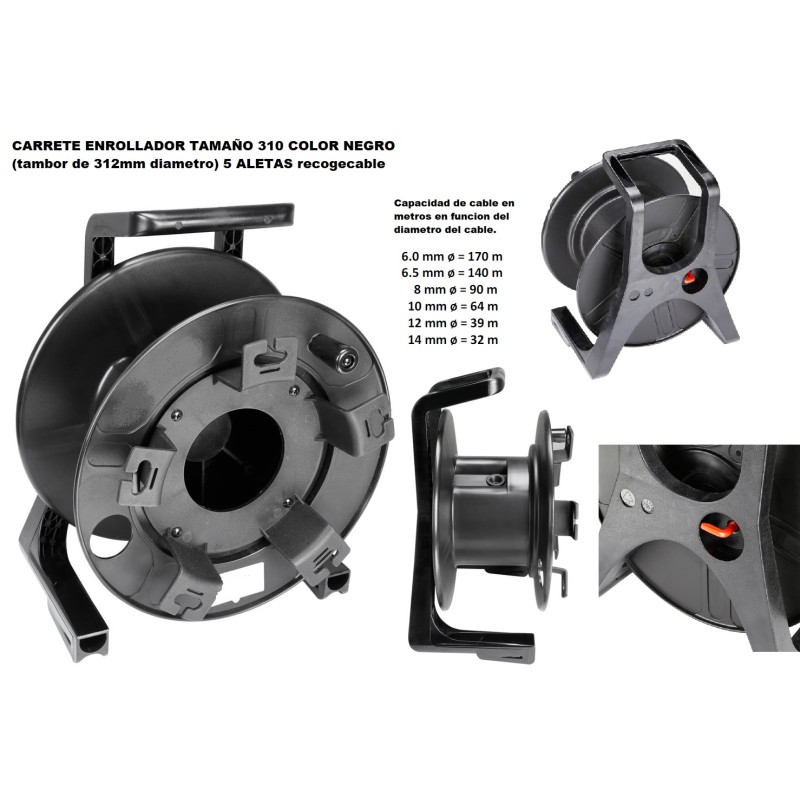 CARRETE ENROLLADOR TAMAÑO 310 Ø312mm NG