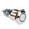 PULSADOR ANTIVANDALICO LED AZUL IP65 6V