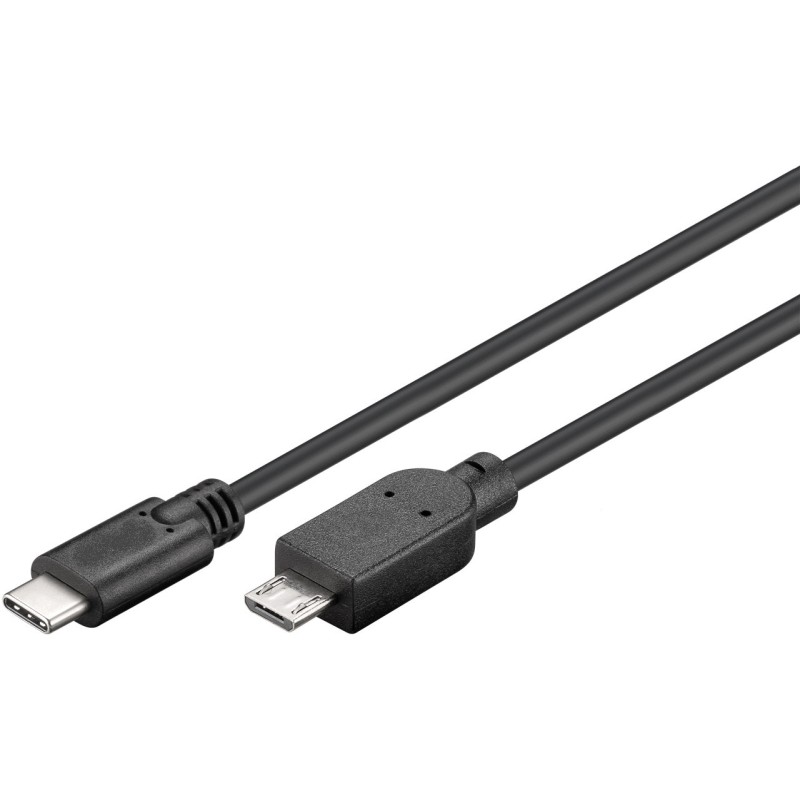 CABLE MICRO USB B 2.0 M-USB C M 1M NEGRO