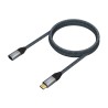 CABLE USB C M-H 3.2GEN2X2 1MTS NYLON GRI