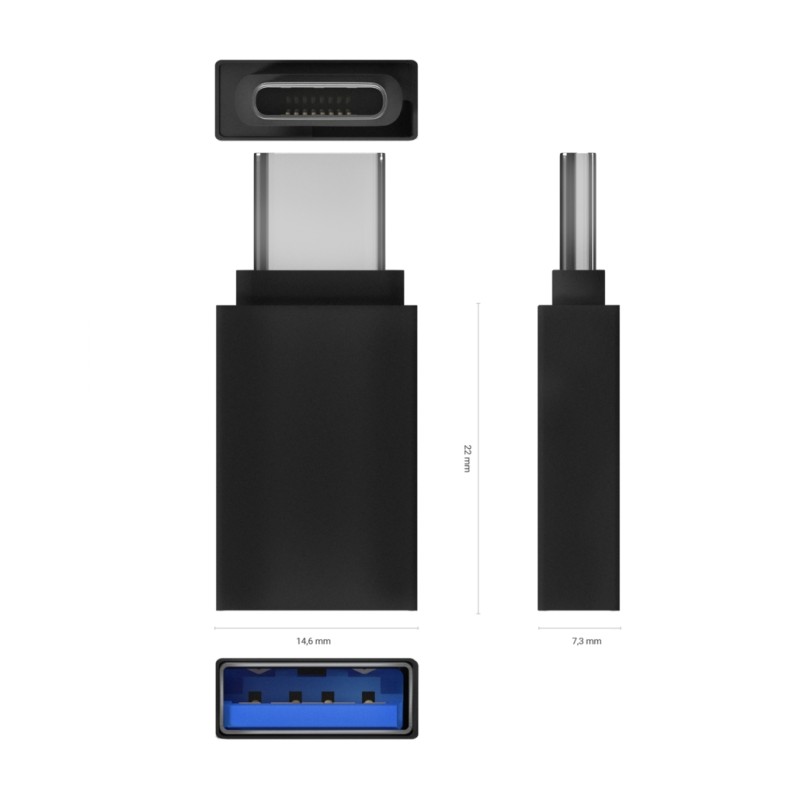 ADAPTADOR USB 3.2 gen2 A H-USB C M ALU