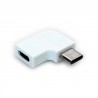 ADAPTADOR USB C M-H CODO 90º BLANCO v3.2