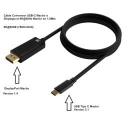CABLE USB C M-DISPLAYPORT M...
