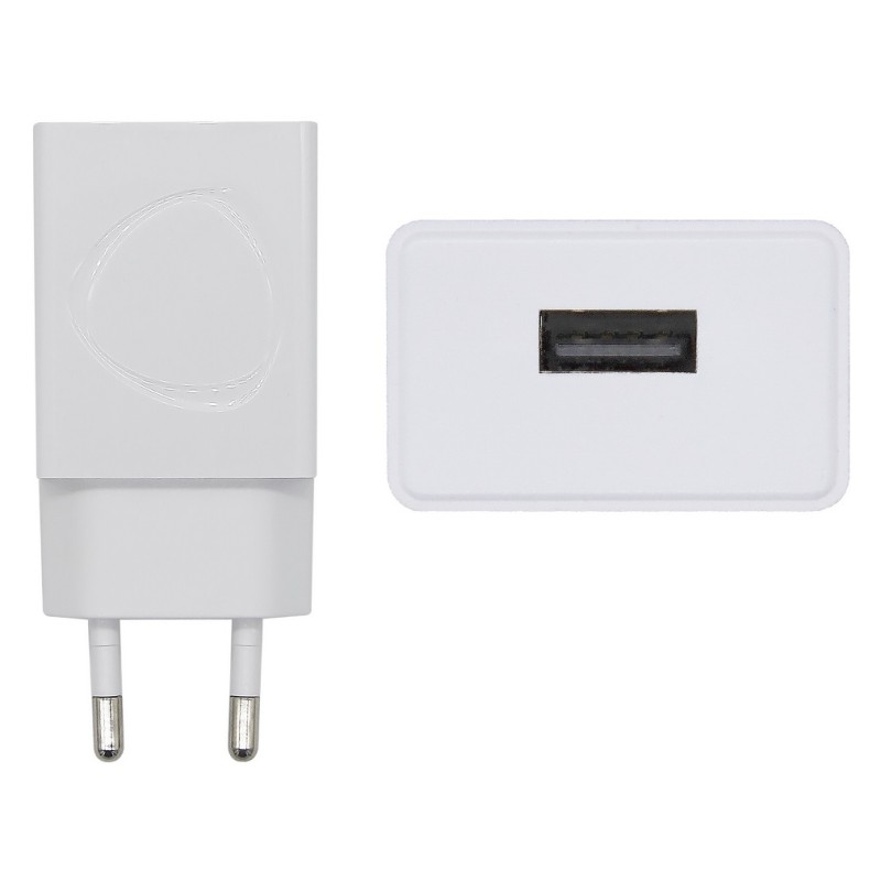 ALIMENTADOR 220V 1xUSB 2A BLANCO 10W