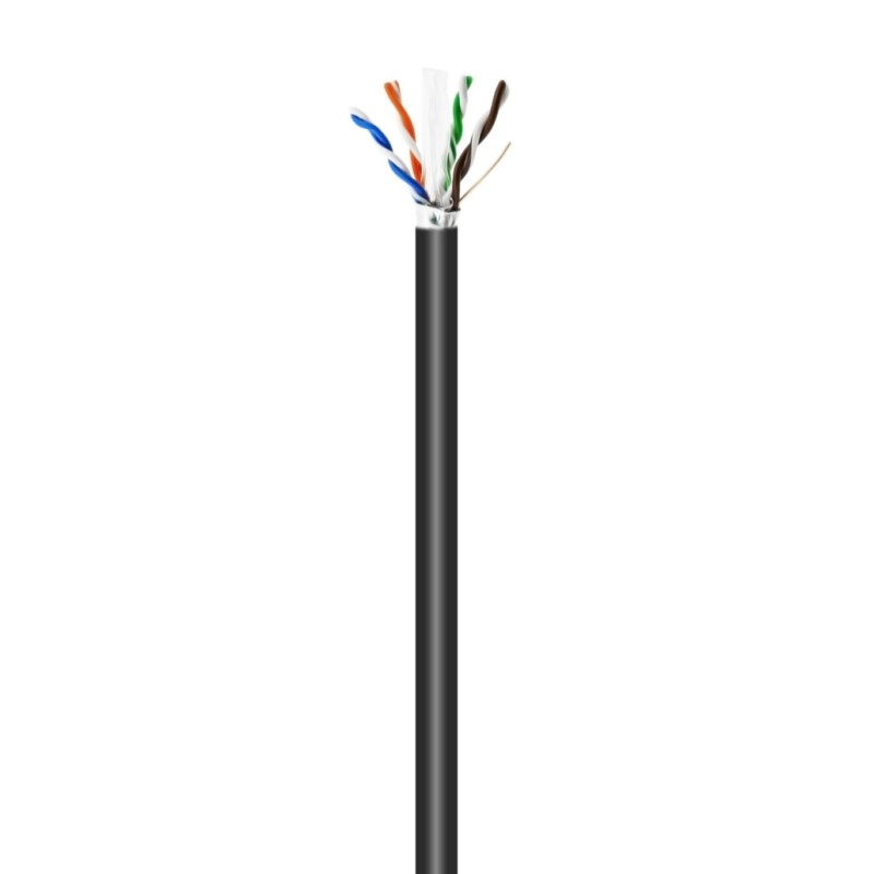 CABLE FTP CAT6 RIGIDO NEGRO EXTERIOR
