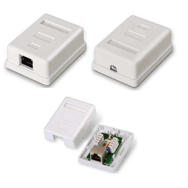 ROSETA SUPERFICIE 1xRJ45 FTP CAT6