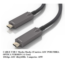 CABLE USB C M-M 15M 10Gb...