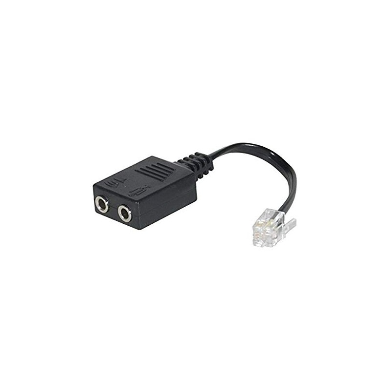 ADAPTADOR RJ9 4/4 M a 2xMINIJACK 3,5mm H