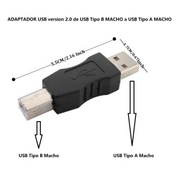 ADAPTADOR USB B MACHO- USB...