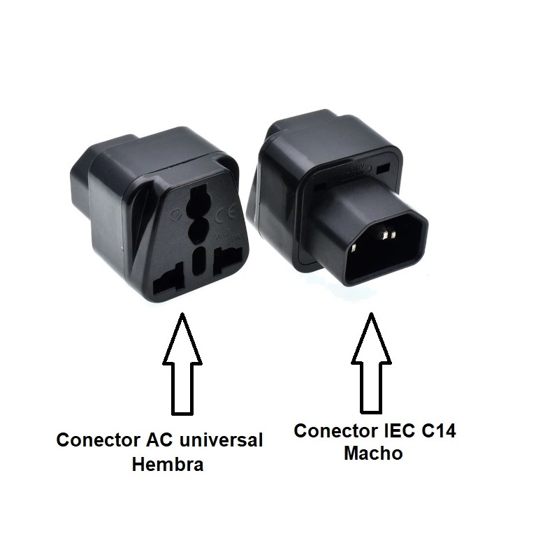 ADAPTADOR SCHUKO H UNIVERSAL- C14 MACHO