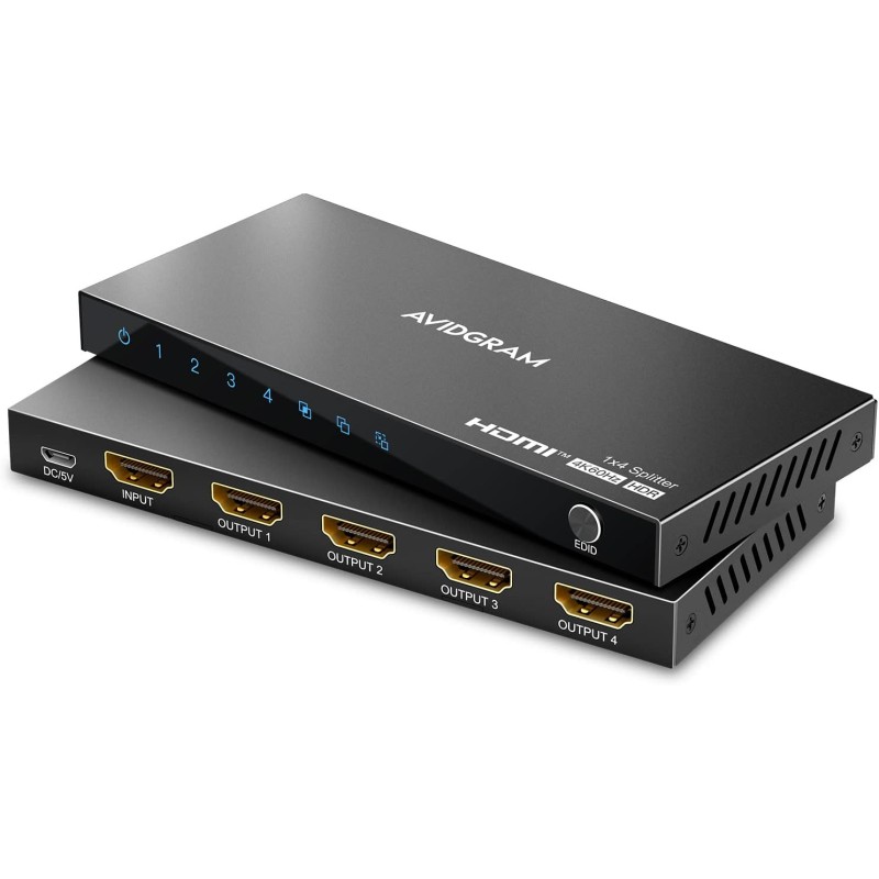 SPLITTER HDMI 1 ENTRADA 4 SALIDAS HD4K60