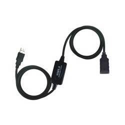 CABLE USB A 2.0 M-H AMPLIFICADO 10MTS