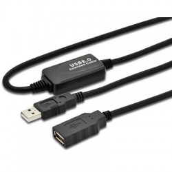 CABLE USB A 2.0 M-H AMPLIFICADO 15M