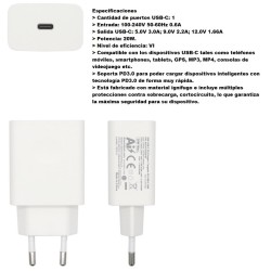 ALIMENTADOR 220V 1xUSB C...