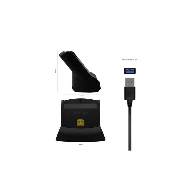 LECTOR DNI-e  EXTERNO USB 2.0 NEGRO