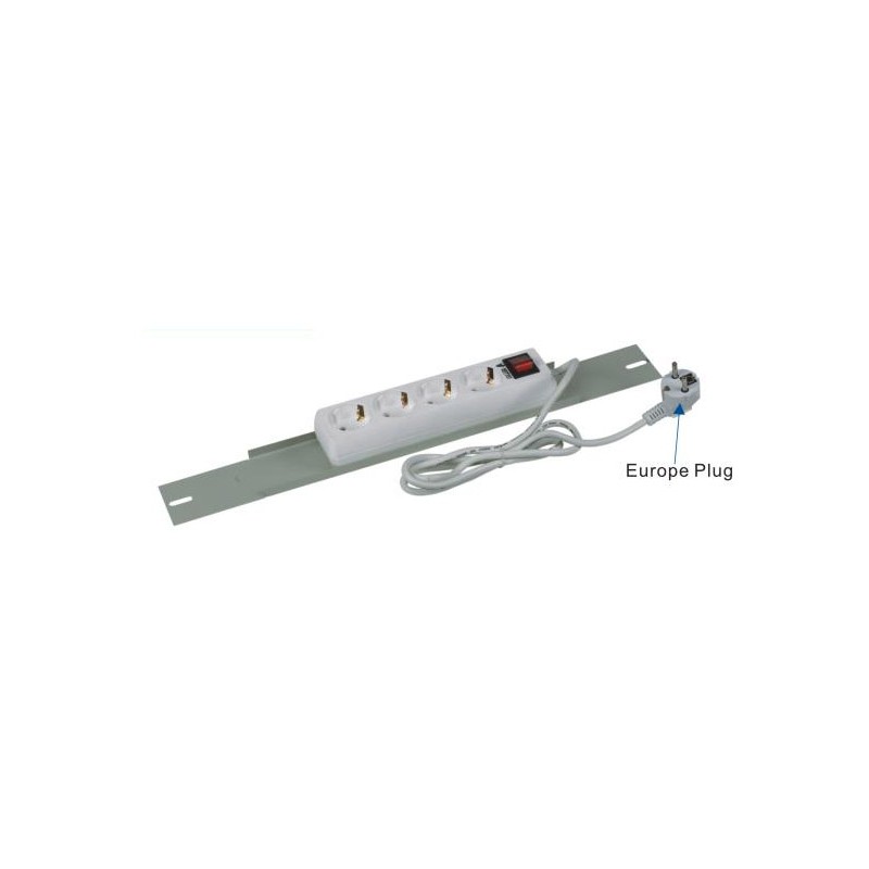 REGLETA 19" 6 TOMAS SCHUKO+INT BLANCA+SO