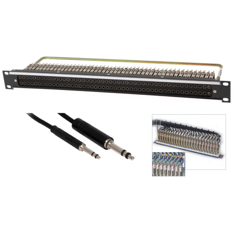 PANEL 19" 1U AUDIO 2X48 BANTAM