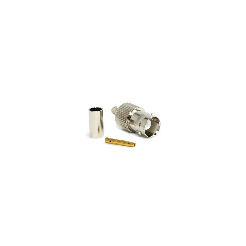 CONECTOR BNC HEMBRA RG223 CRIMPAR