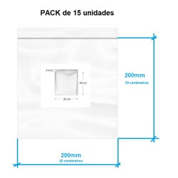 BOLSA CIERRE ZIP 200X200mm...