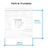 BOLSA CIERRE ZIP 200X200mm TRANSP. 15u/