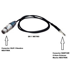CABLE AUDIO BANTAM 4,4 ST...