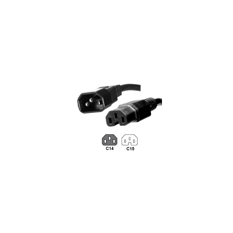 CABLE ALIMENTACION C14 M-C15 H 2M NEGRO