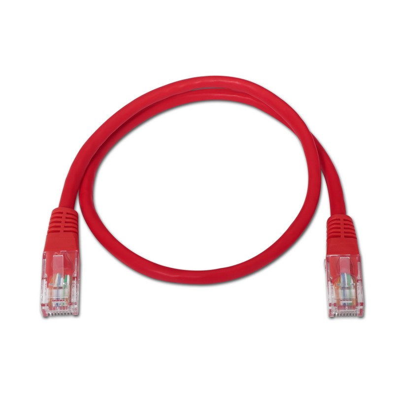 CABLE UTP CAT6 RJ45 M-M 1M ROJO LSZH