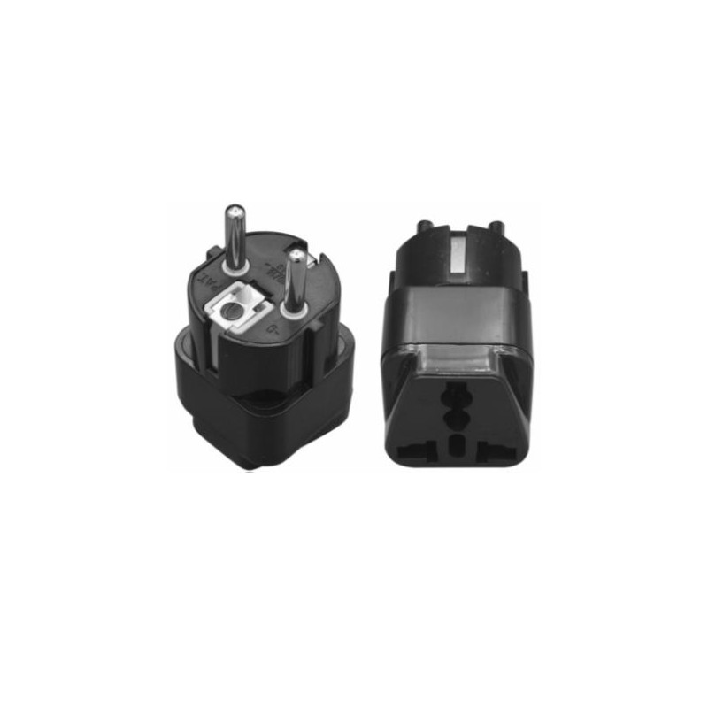 ADAPTADOR SCHUKO MACHO-UNIVERSAL HEMBRA