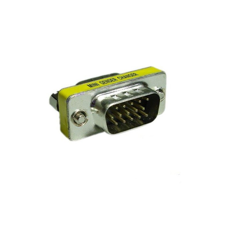ADAPTADOR VGA DB15HD M-M BAJO PERFIL
