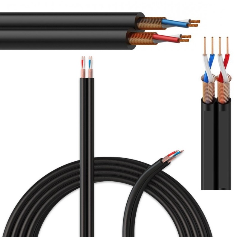 CABLE MICRO PARALELO AUDIO 2x2x0,16NEGRO