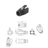 CAPUCHON PARA RJ45 CAT7 NEGRO Ø8,5mm BIG