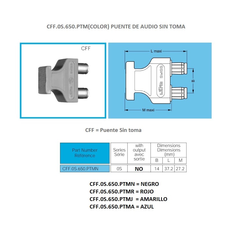 PUENTE AUDIO S/T ROJO CFF.0S.650.PTMR