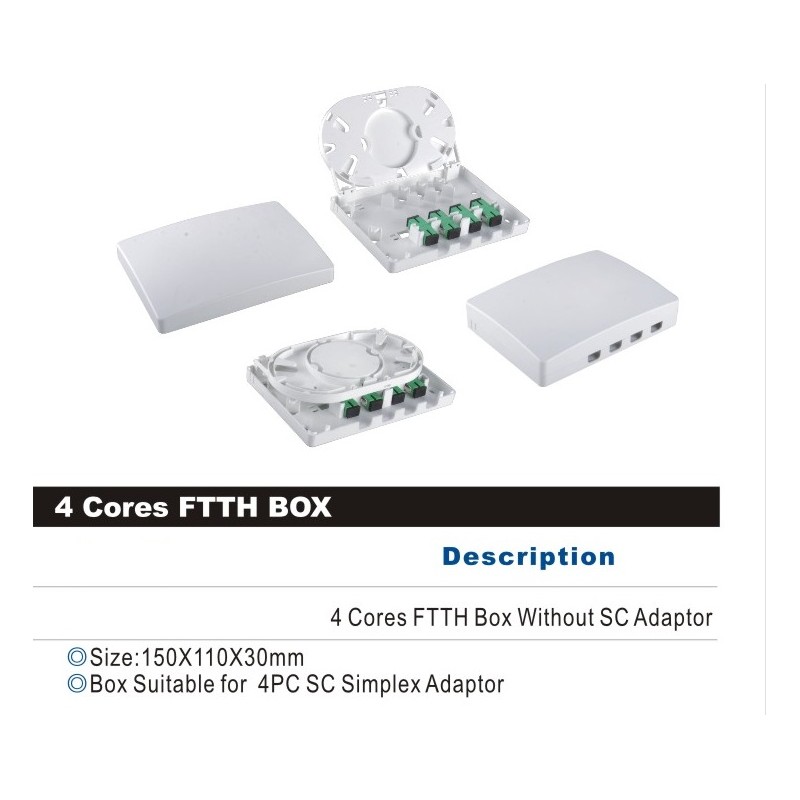 CAJA MURAL 4xSC SIMPLEX-4xLC DUPLEX PLAS