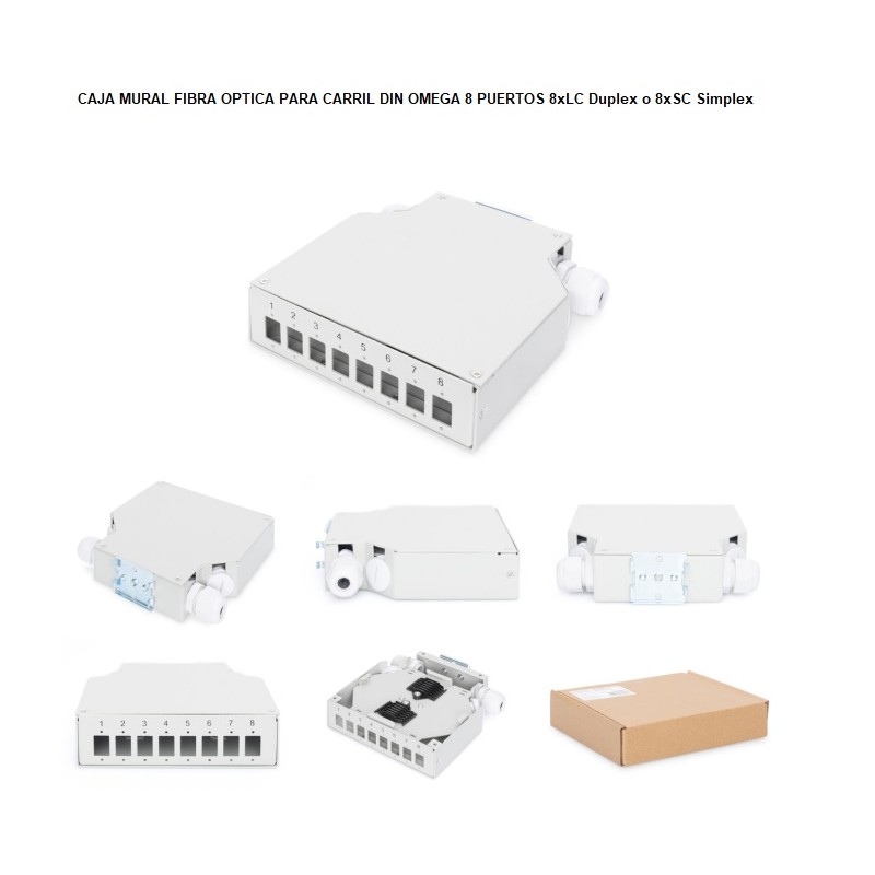 CAJA METALICA CARRIL DIN 8xLC Duplex