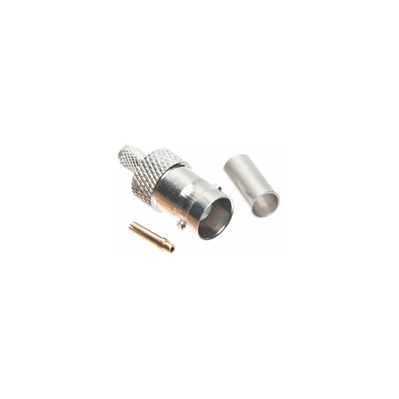 CONECTOR BNC HEMBRA RG58 CRIMPAR