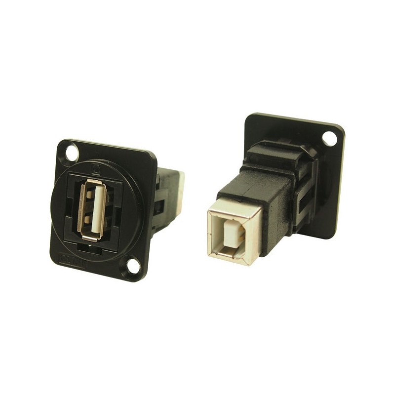 CONECTOR ADAPTADOR USB 2.0 A-B H-H PANEL