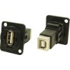 CONECTOR ADAPTADOR USB 2.0 A-B H-H PANEL