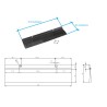 CEPILLO PASACABLES 35,5x9,5cm RACK NEGRO